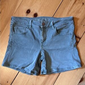 American Eagle Outfitters Women's Sage Green Denim Shorts